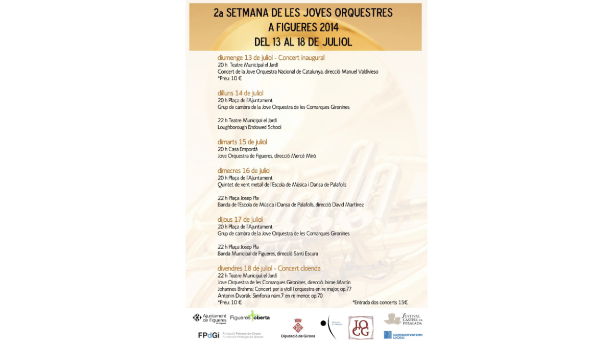 Arriba la 2a setmana de les Joves Orquestres a Figueres