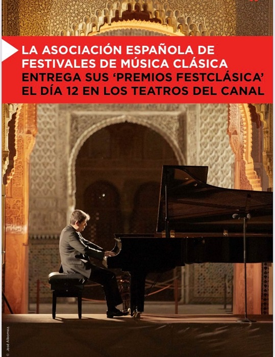 L'ASSOCIACIÓ ESPANYOLA DE FESTIVALS DE MÚSICA CLÀSSICA LLIURA ELS ‘PREMIS FESTCLÁSICA 2021’ EL DIA 12 L'ASSOCIACIÓ ESPANYOLA DE FESTIVALS DE MÚSICA CLÀSSICA LLIURA ELS ‘PREMIS FESTCLÁSICA 2021’ EL DIA 12